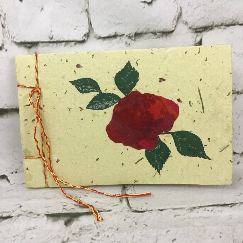 Handmade‎ Decorated Journal Rose Floral Sketch Book Diary Notebook Hardcover